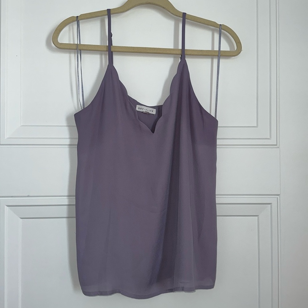 Lavender Scalloped Blouse